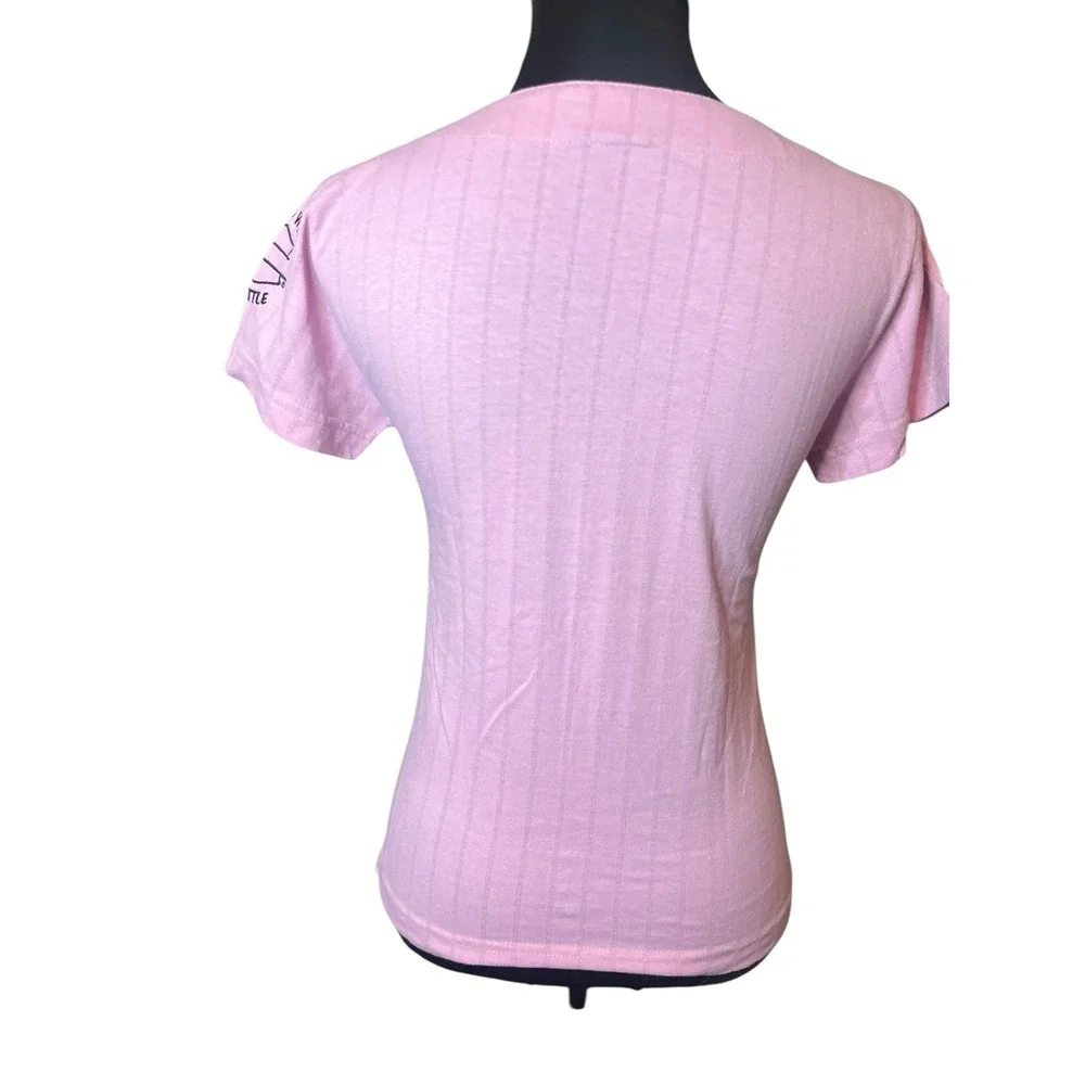 Harley Davidson Shirt Women's Pink Vintage Seattle Size Small - Picture 4 of 6